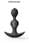 Plug anal vibrant Twinny Bud noir Plug anal vibrant Twinny Bud noir