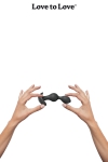 Plug anal vibrant Twinny Bud noir Plug anal vibrant Twinny Bud noir
