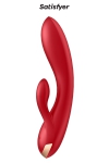 Vibro Rabbit connecté Double Flex rouge - Satisfyer Vibro Rabbit connecté Double Flex rouge - Satisfyer