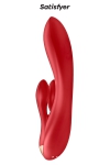 Vibro Rabbit connecté Double Flex rouge - Satisfyer Vibro Rabbit connecté Double Flex rouge - Satisfyer