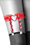 Jarretière rouge avec coeur Jarretière rouge avec coeur