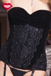 Bustier à jarretelles Black Velvet Bustier à jarretelles Black Velvet